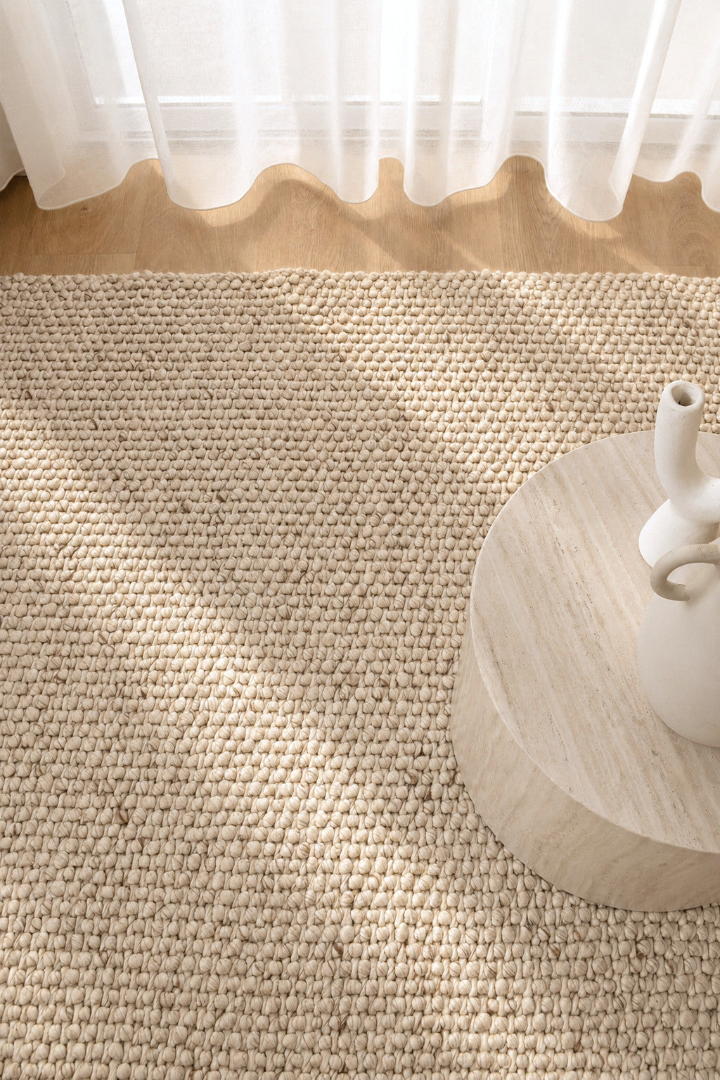 Allure Warm Ivory Wool Rug