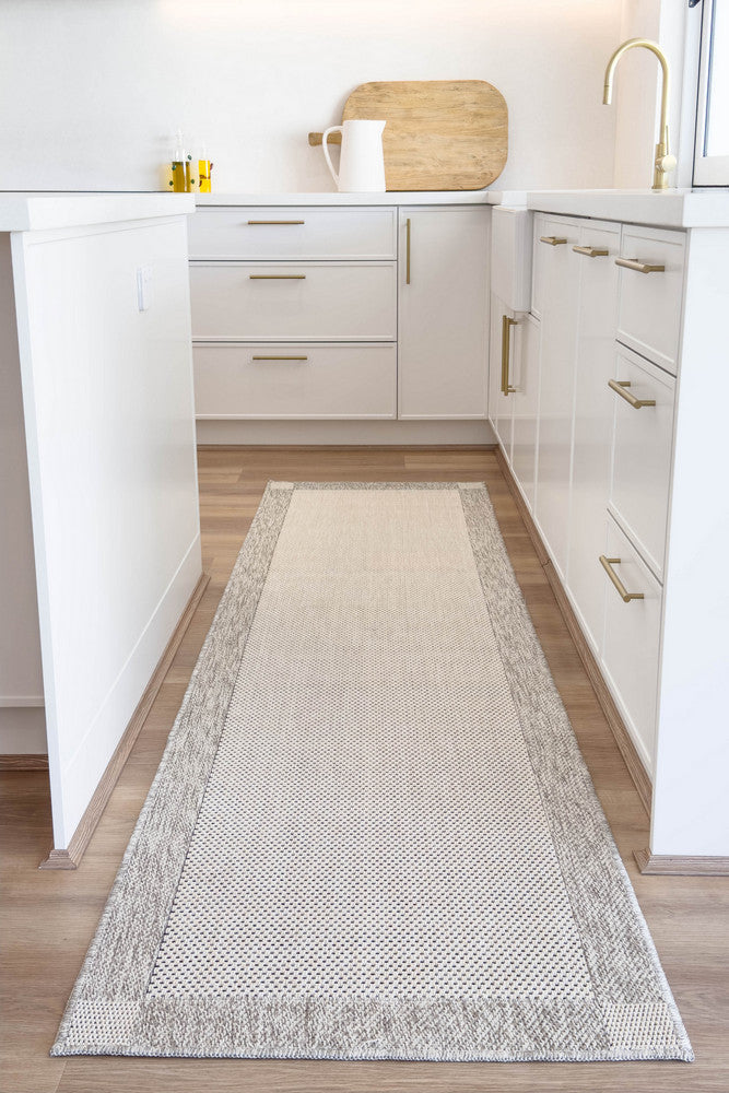 All Seasons Outdoor Cream Grey Runner