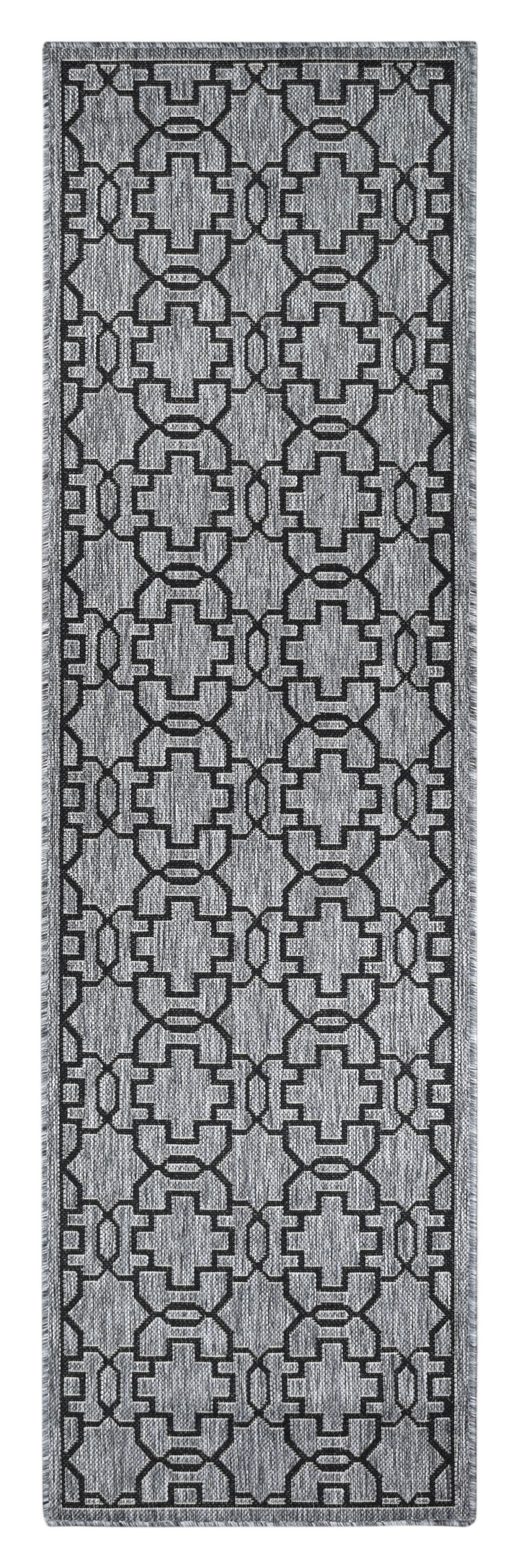 long-island Runner Grey Black Rug 208-DM9E