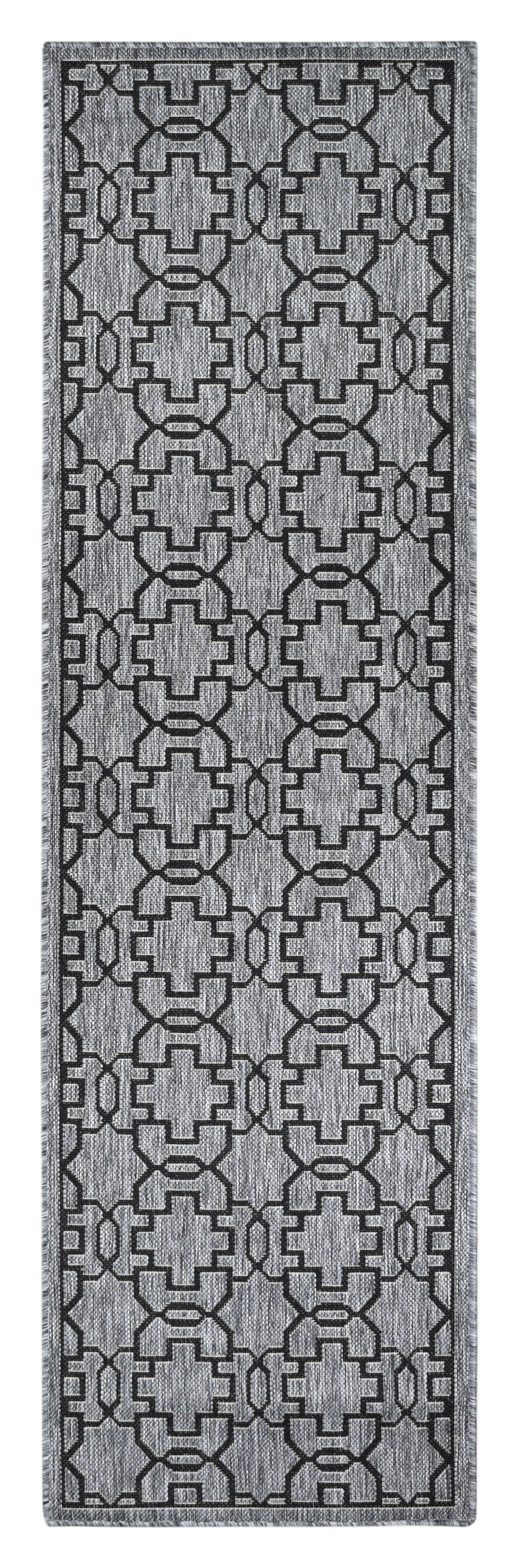 Long Island Grey Black Rug 208-DM9E