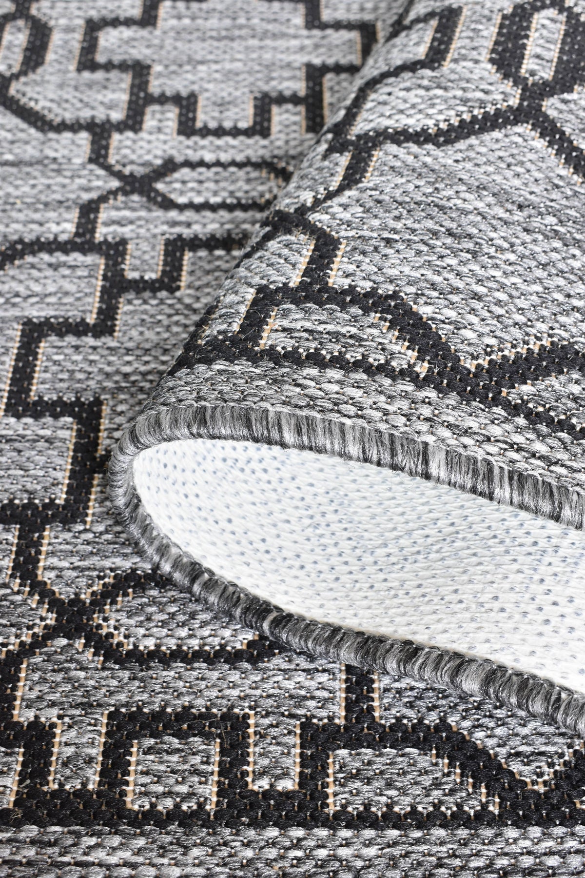 Long Island Grey Black Rug 208-DM9E