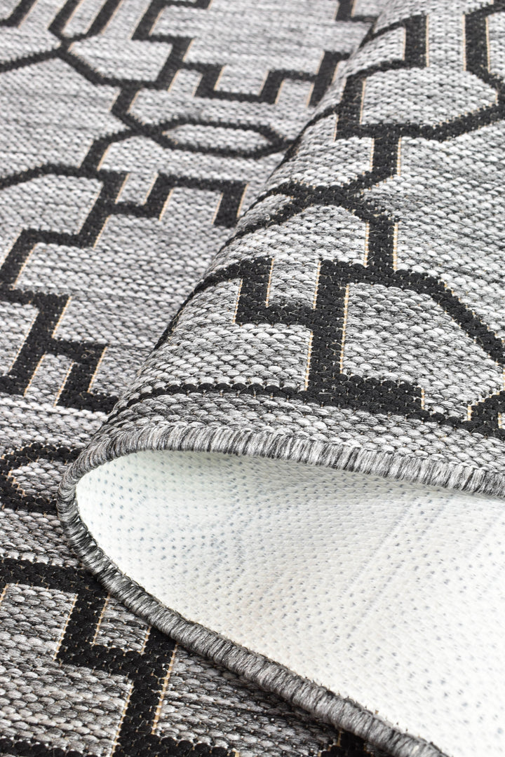 Long Island Grey Black Rug 208-DM9E