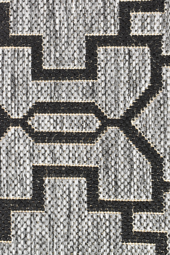 Long Island Grey Black Rug 208-DM9E