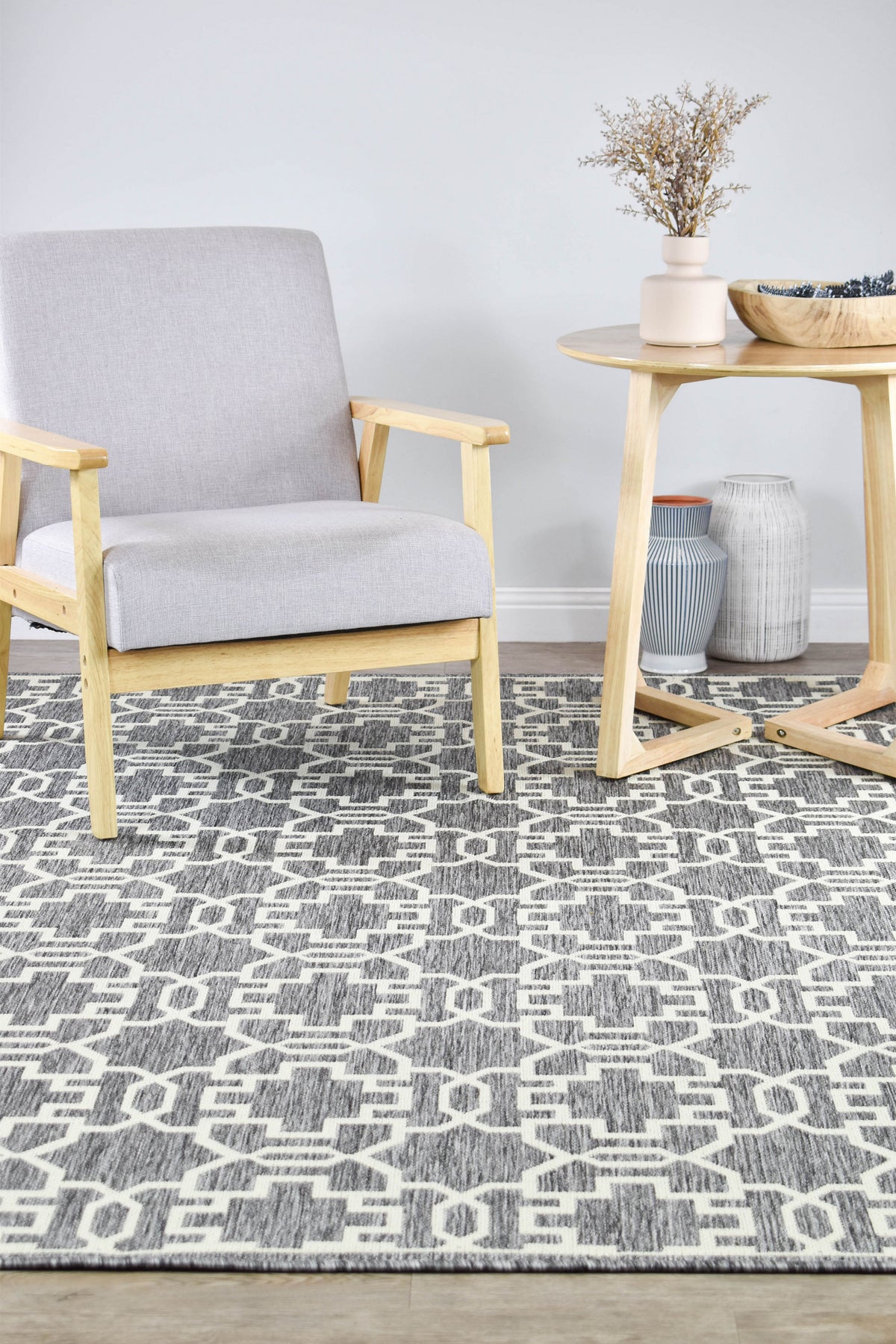 Long Island Grey Cream Rug 208-GU6E
