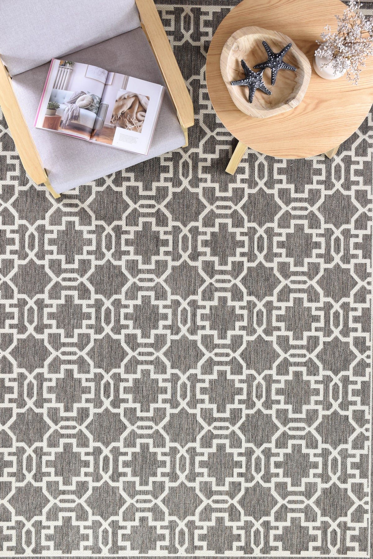 Long Island Brown Cream Rug 208-W71E