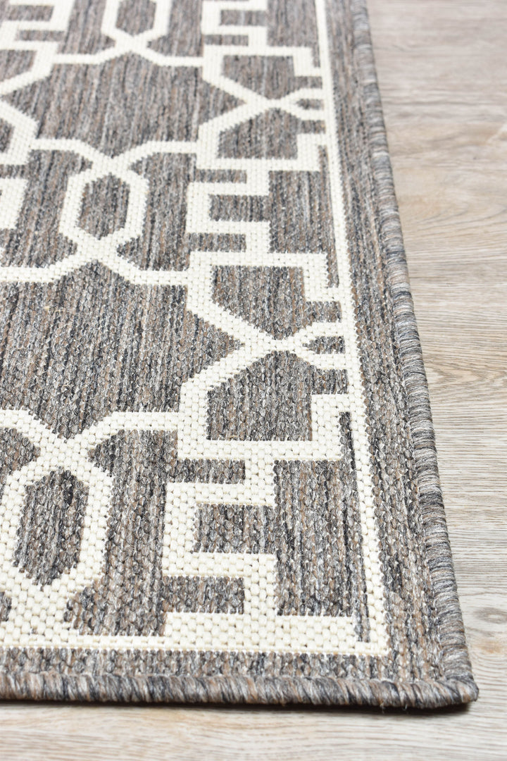 Long Island Brown Cream Rug 208-W71E