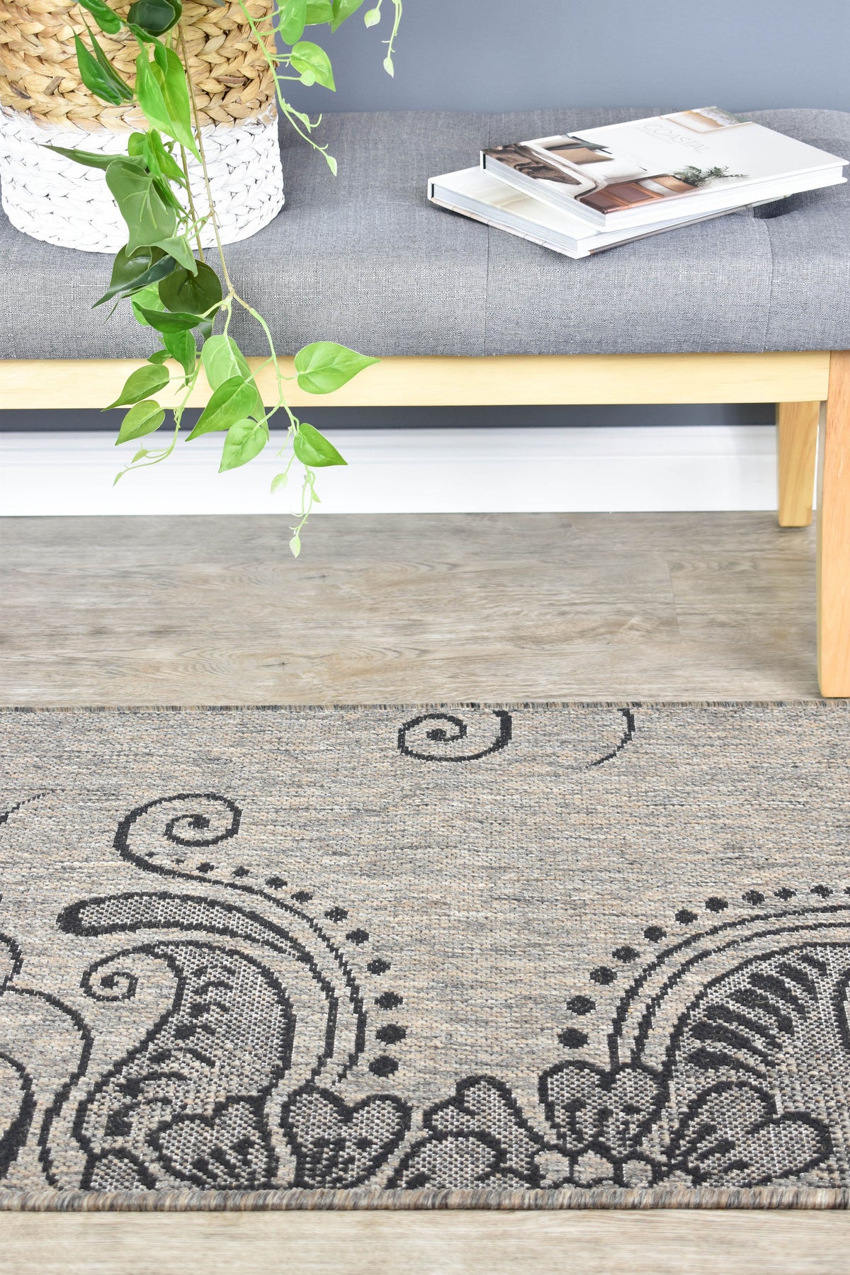 long island Runner Beige Grey Rug 2902-J48H