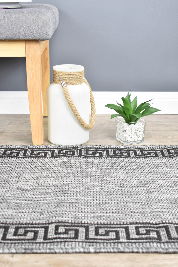 long island Grey Black Rug 7781-DM9E Runner