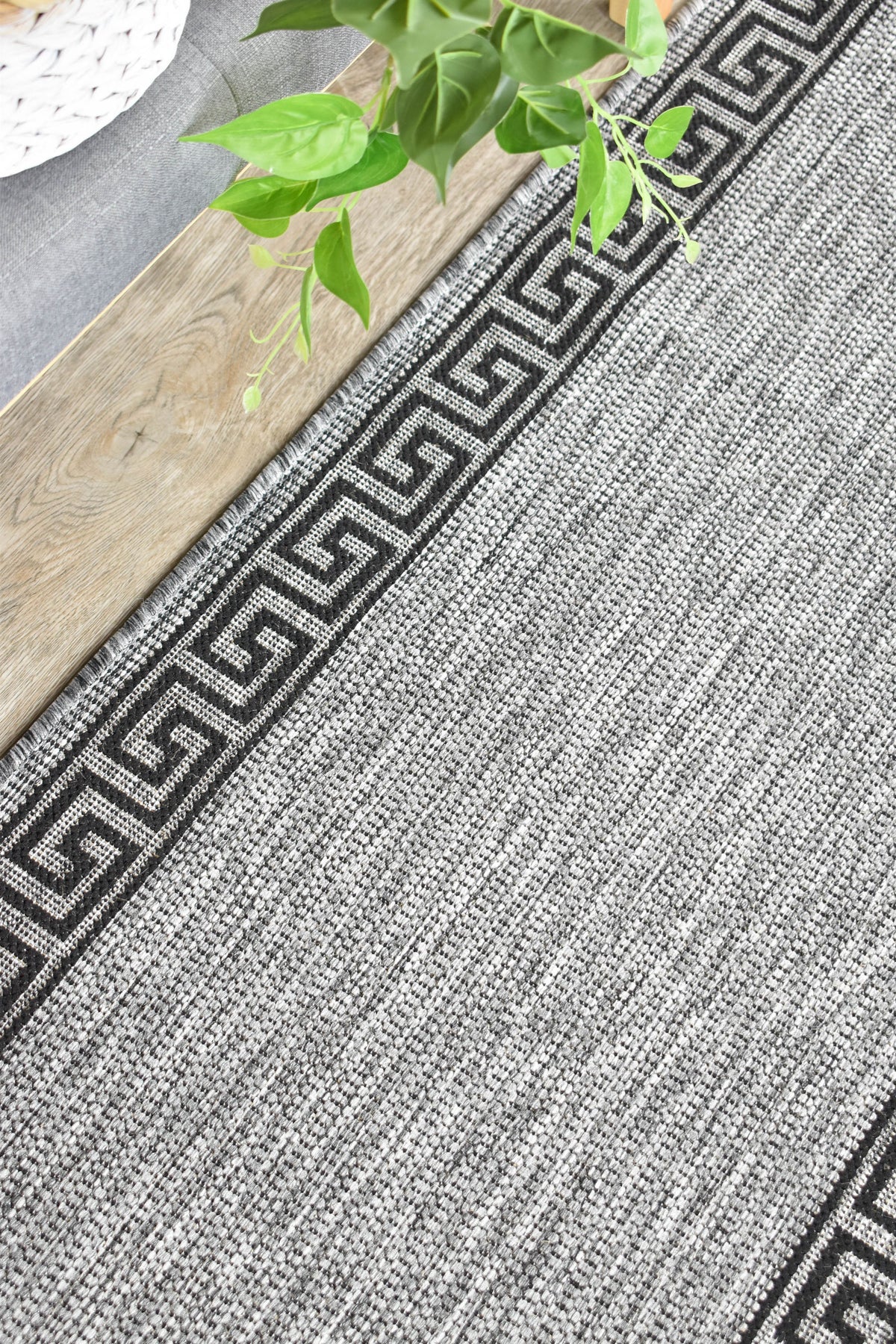 long island Grey Black Rug 7781-DM9E Runner