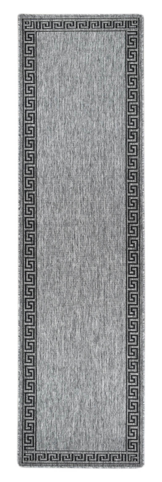 long island Grey Black Rug 7781-DM9E Runner