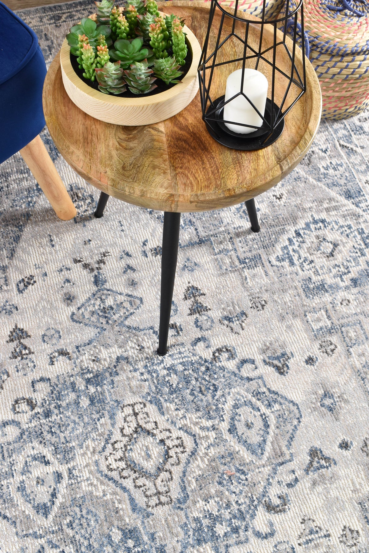 Marakesh Blue L.Grey Rug 0320C
