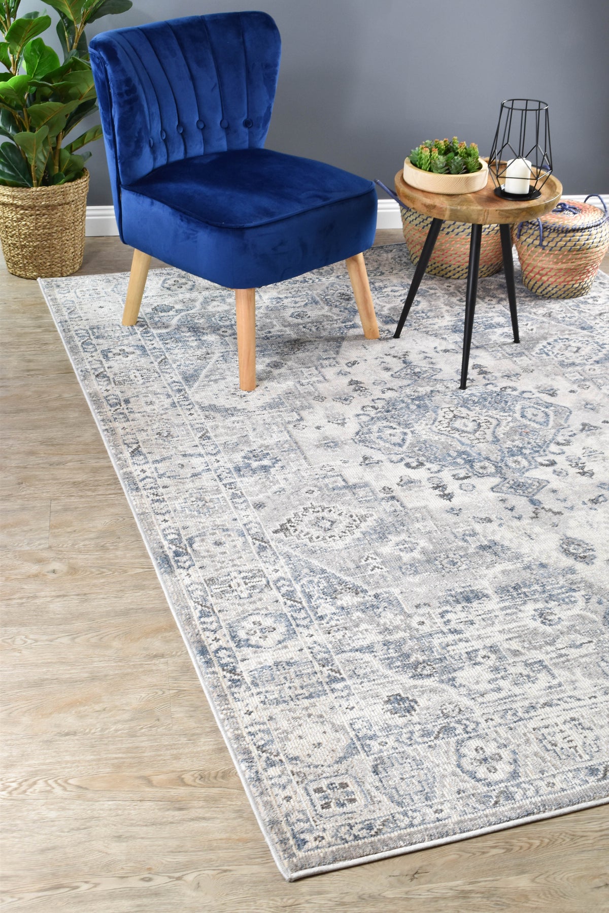 Marakesh Blue L.Grey Rug 0320C