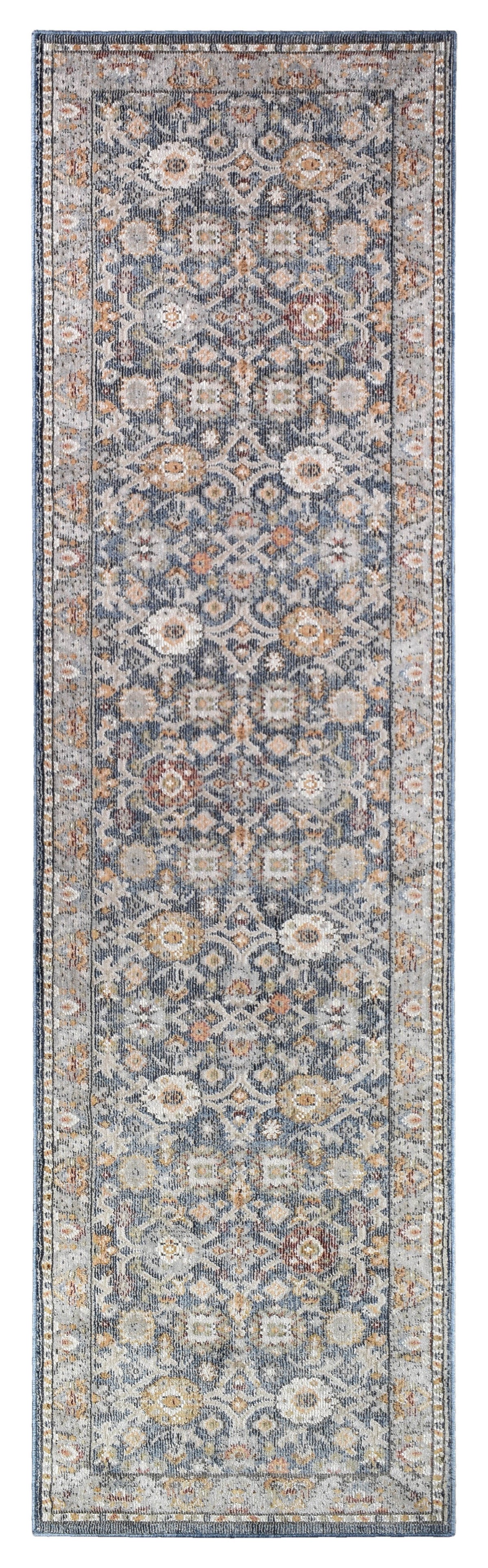 Marakesh Dark Blue Runner Rug A156A