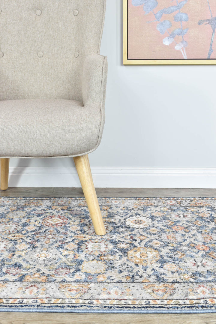 Marakesh Dark Blue Runner Rug A156A