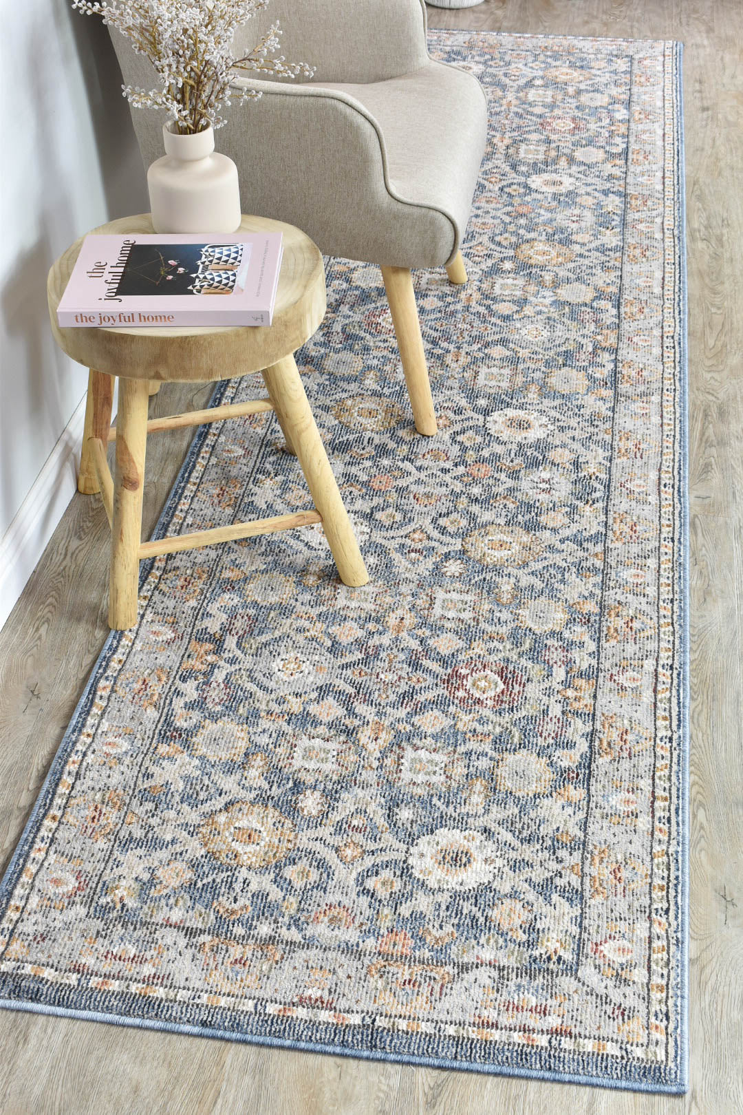 Marakesh Dark Blue Runner Rug A156A