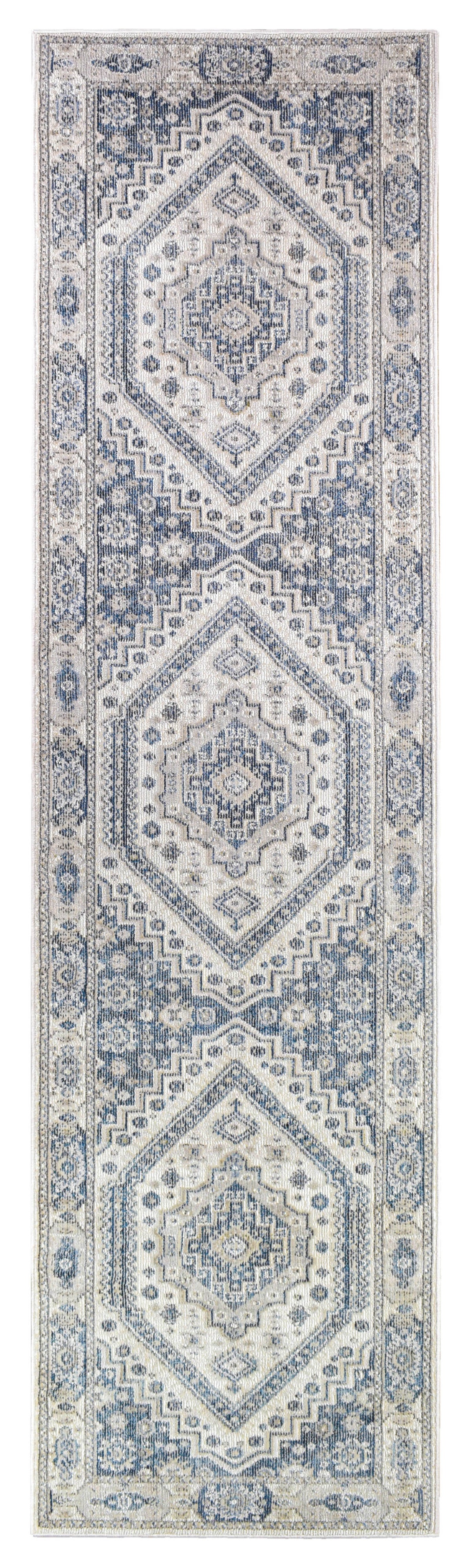 Marakesh Cream Blue Runner Rug A161A