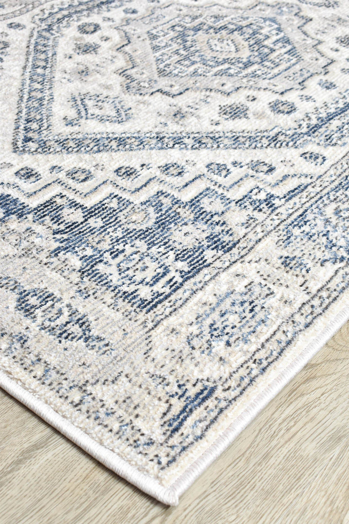 Marakesh Cream Blue Runner Rug A161A