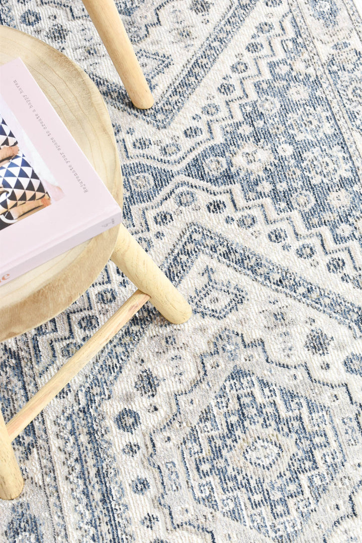Marakesh Cream Blue Rug A161A