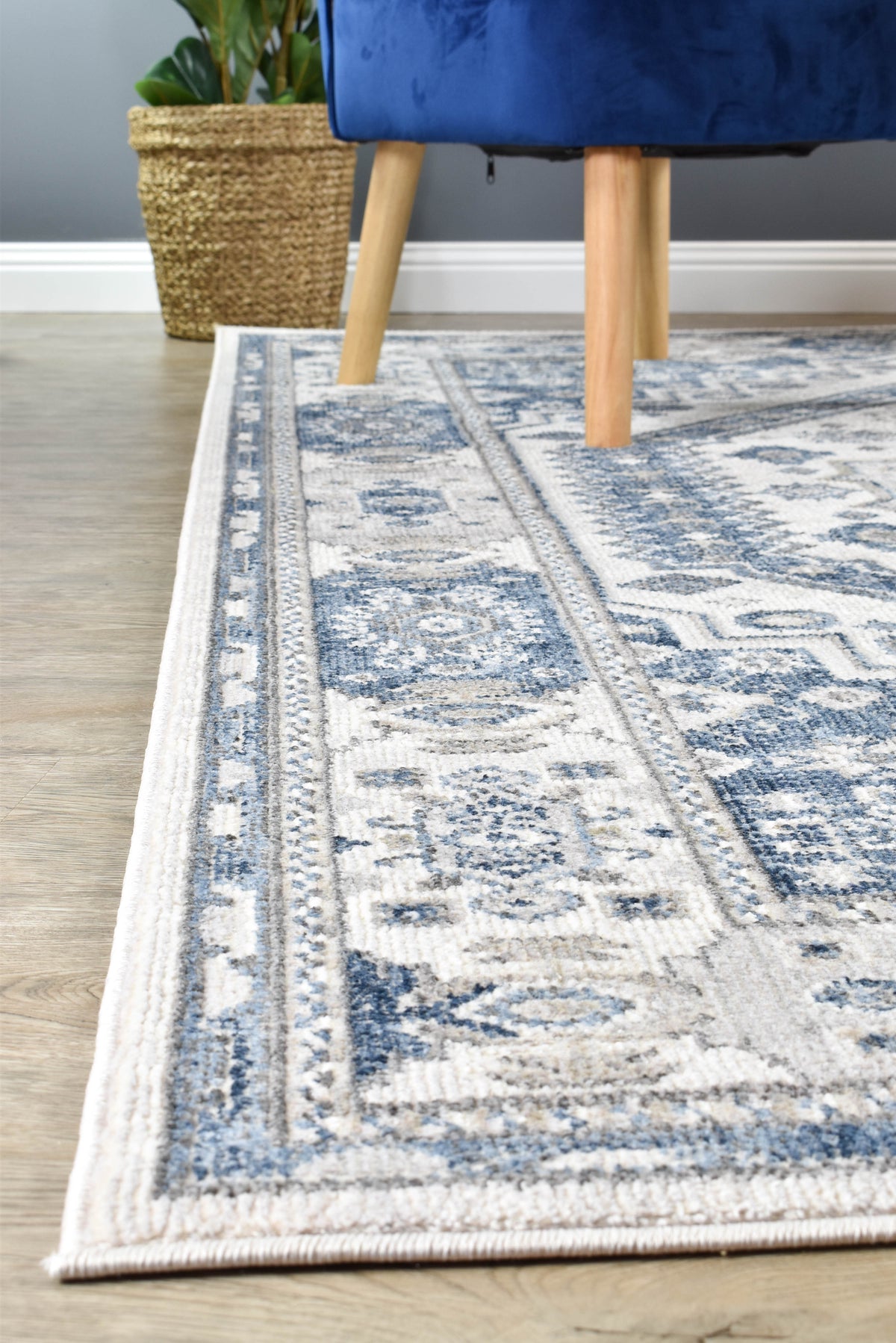 Marakesh Cream Blue Rug A161A