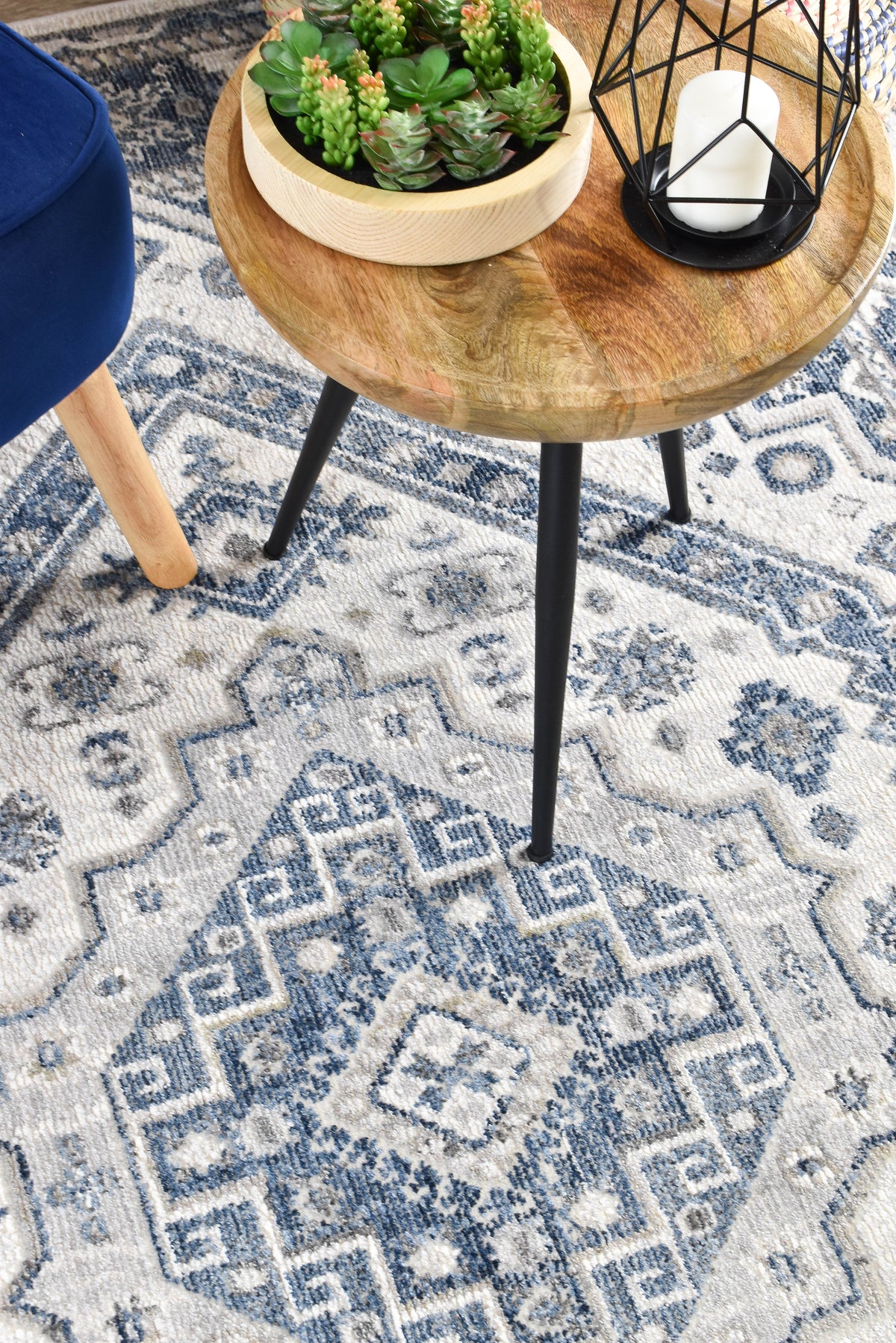 Marakesh Cream Blue Rug A161A