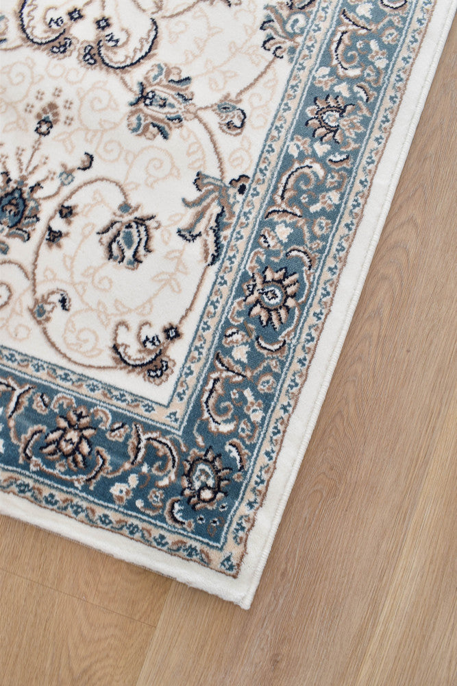 Riviera Traditional 84 Cream Blue Runner