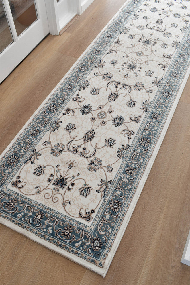Riviera Traditional 84 Cream Blue Runner