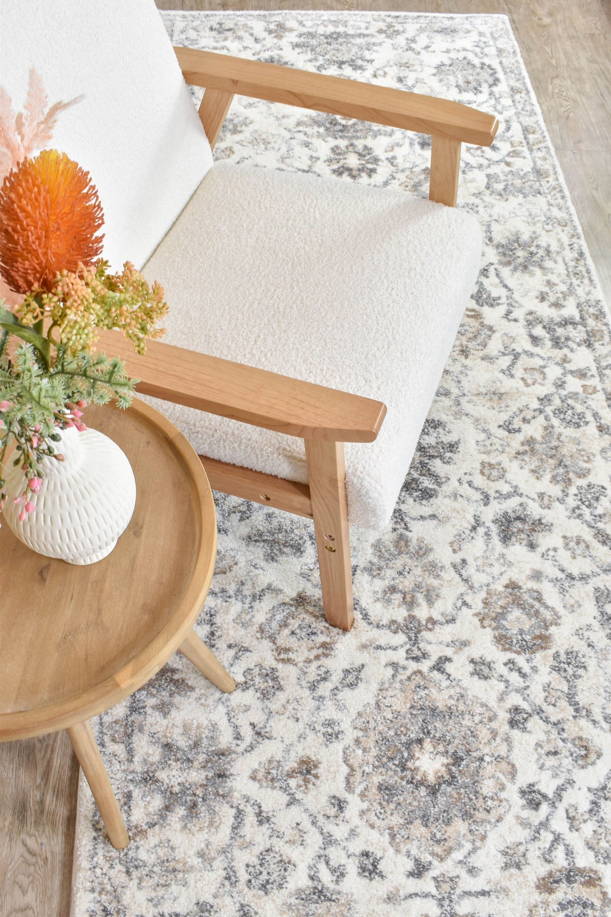 Sofia 678A Pearl Bloom Runner