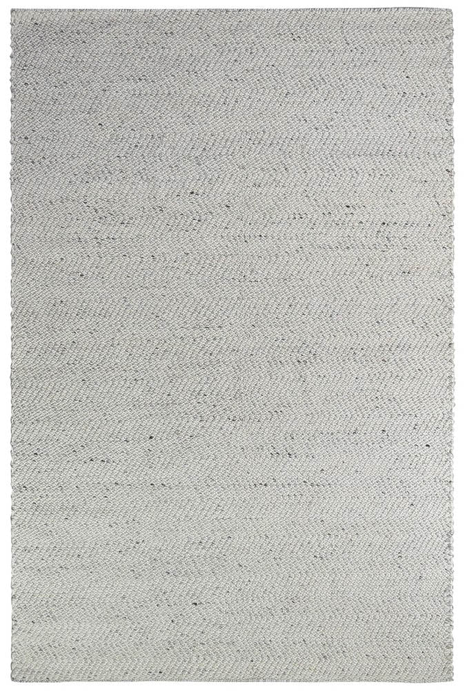 Calvin Wool Silver Ivory Rug