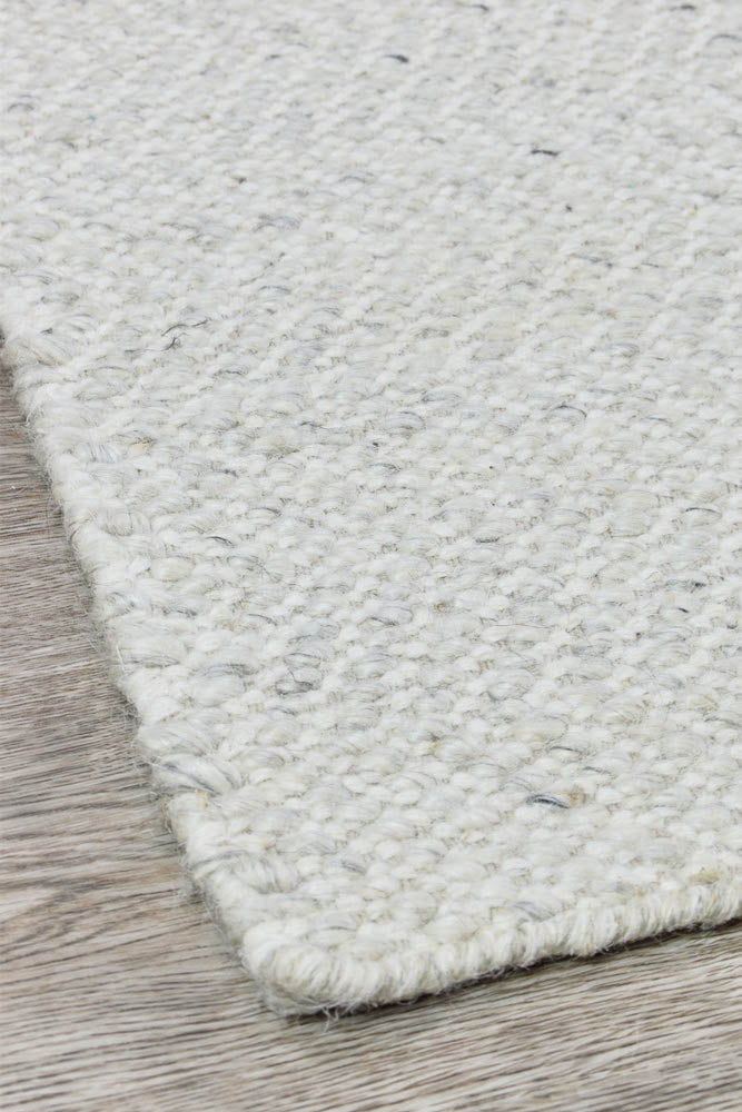 Calvin Wool Silver Ivory Rug