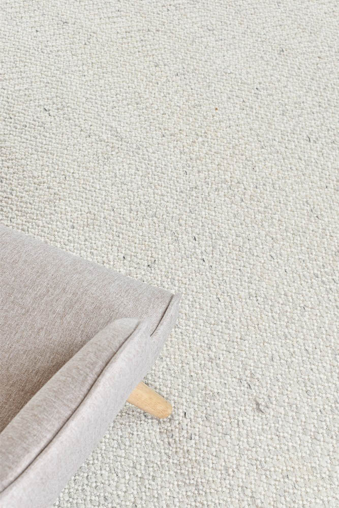 Calvin Wool Silver Ivory Rug