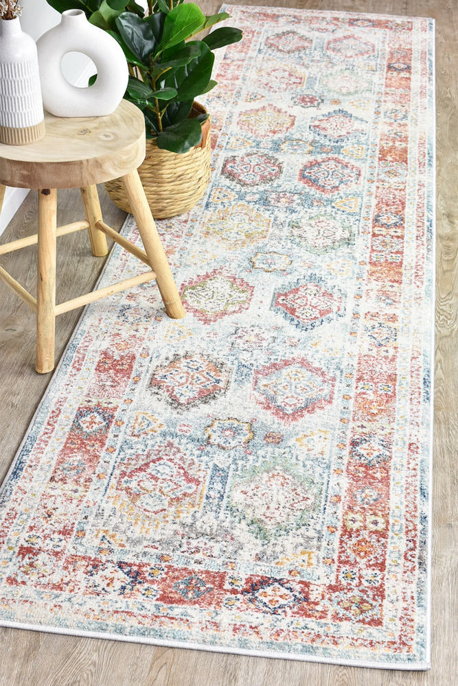 Casablanca 0414A Tile Grey Runner Rug