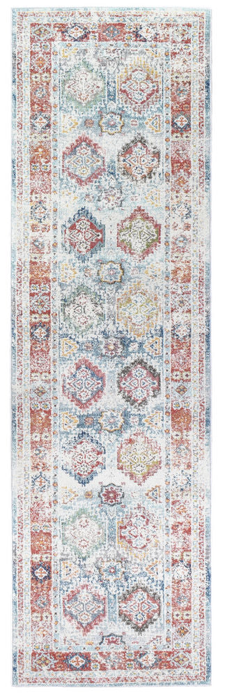 Casablanca 0414A Tile Grey Runner Rug