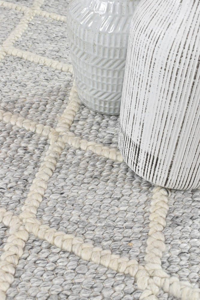 France Wool Grey Rug