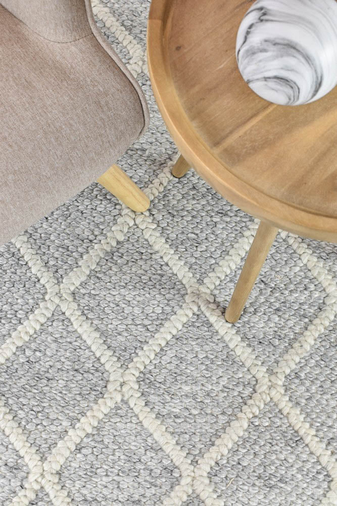 France Wool Grey Rug