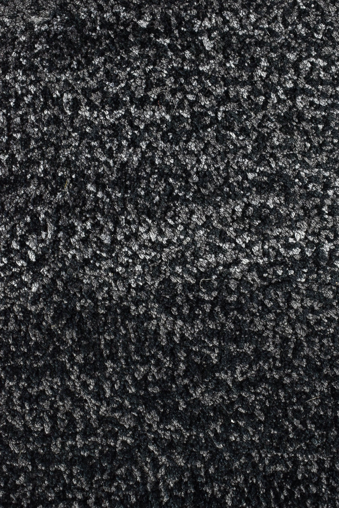 Black Grey Highlight Shaggy Rug