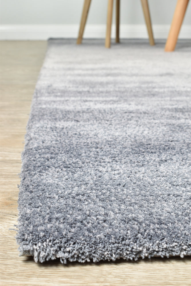 Grey Highlight Shaggy Rug
