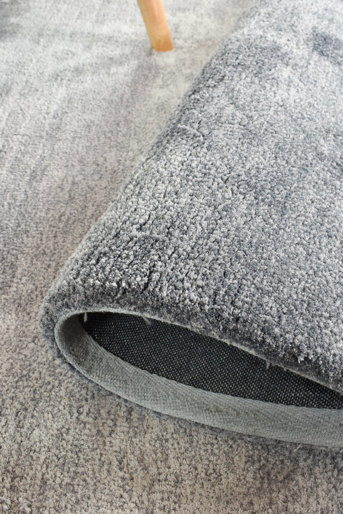 Grey Highlight Shaggy Rug