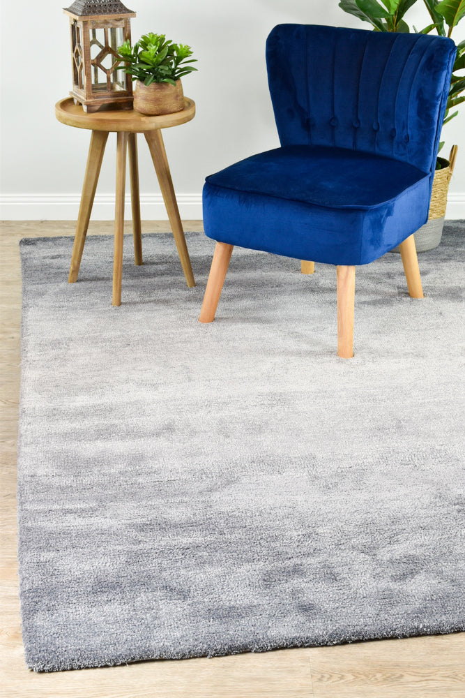Grey Highlight Shaggy Rug