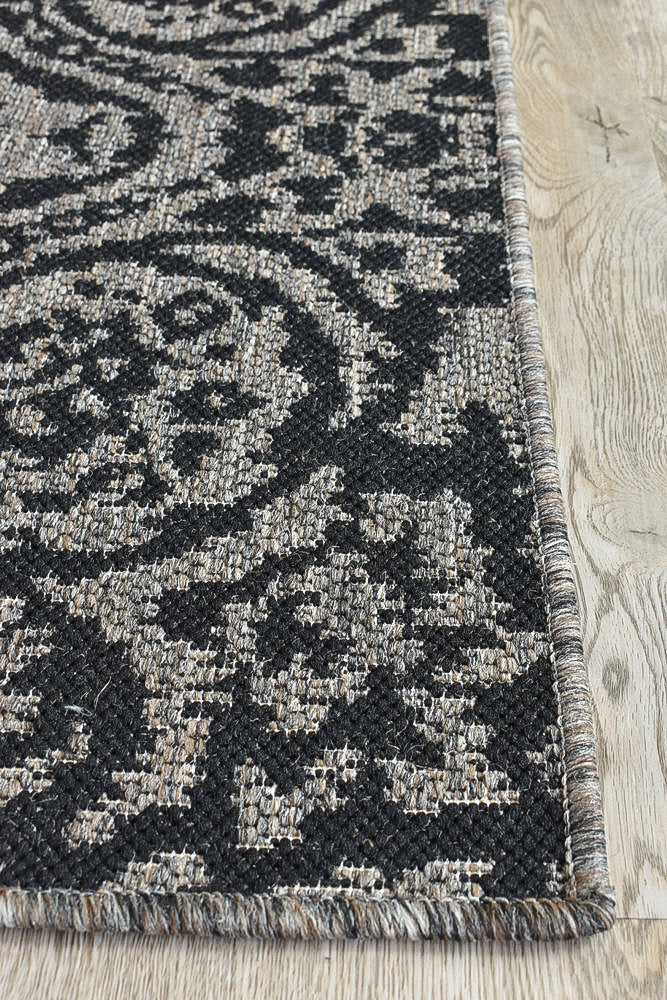 Long Island Brown Black Rug 5605-J48H