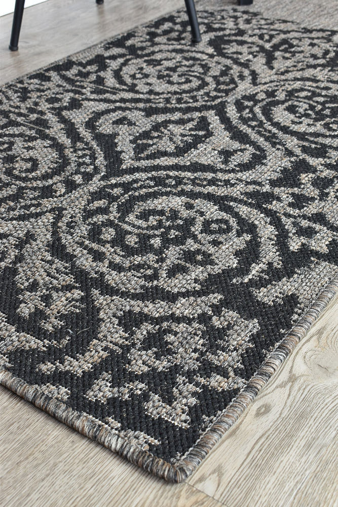 Long Island Brown Black Rug 5605-J48H