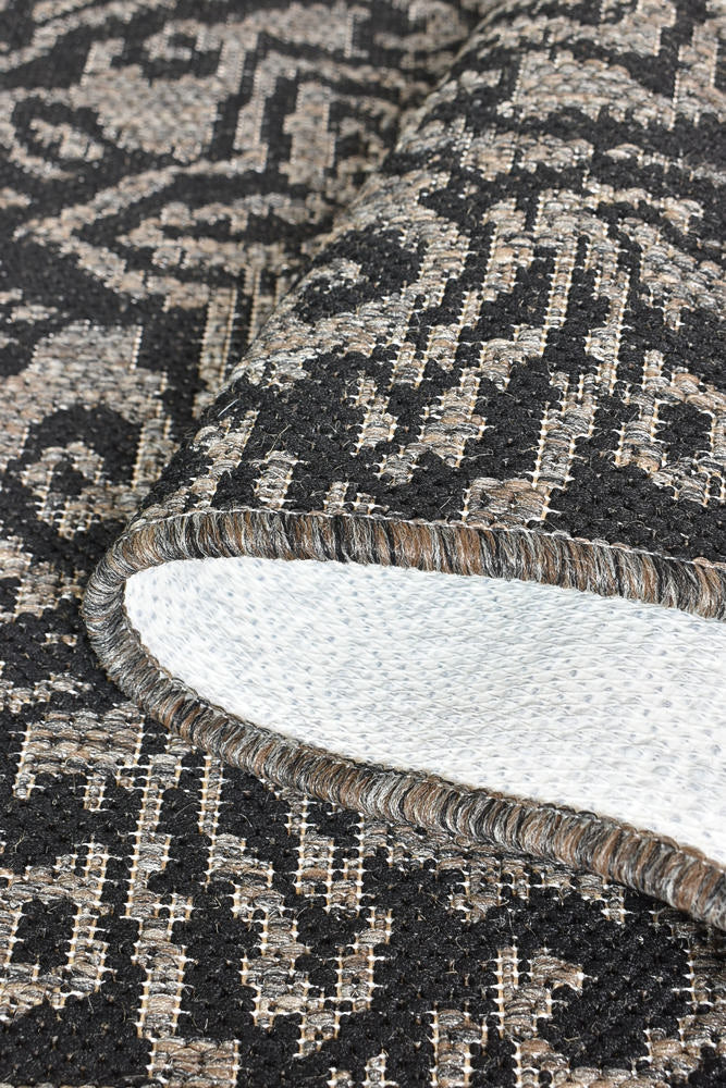 Long Island Brown Black Rug 5605-J48H