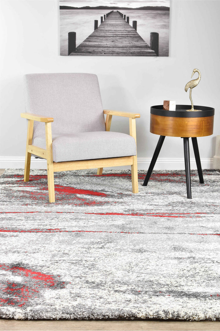 Millard 176 Grey Red Rug