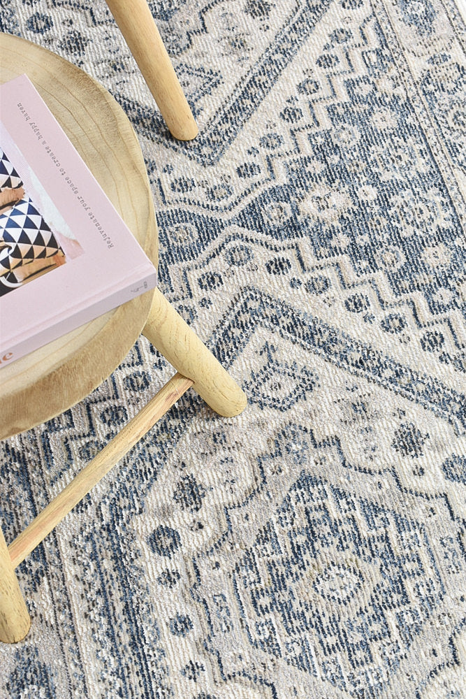 Marakesh Cream Blue Rug A161A