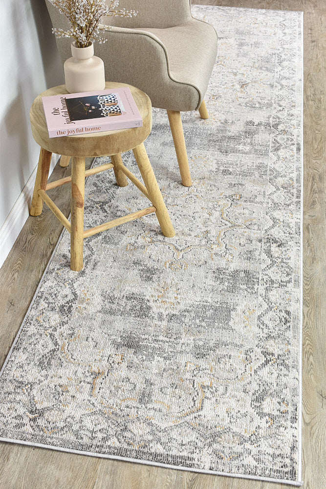 Marakesh L.Grey Runner Rug 0318A