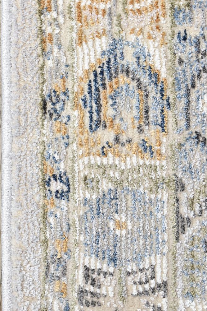 Marakesh Blue Grey Runner Rug 0319A