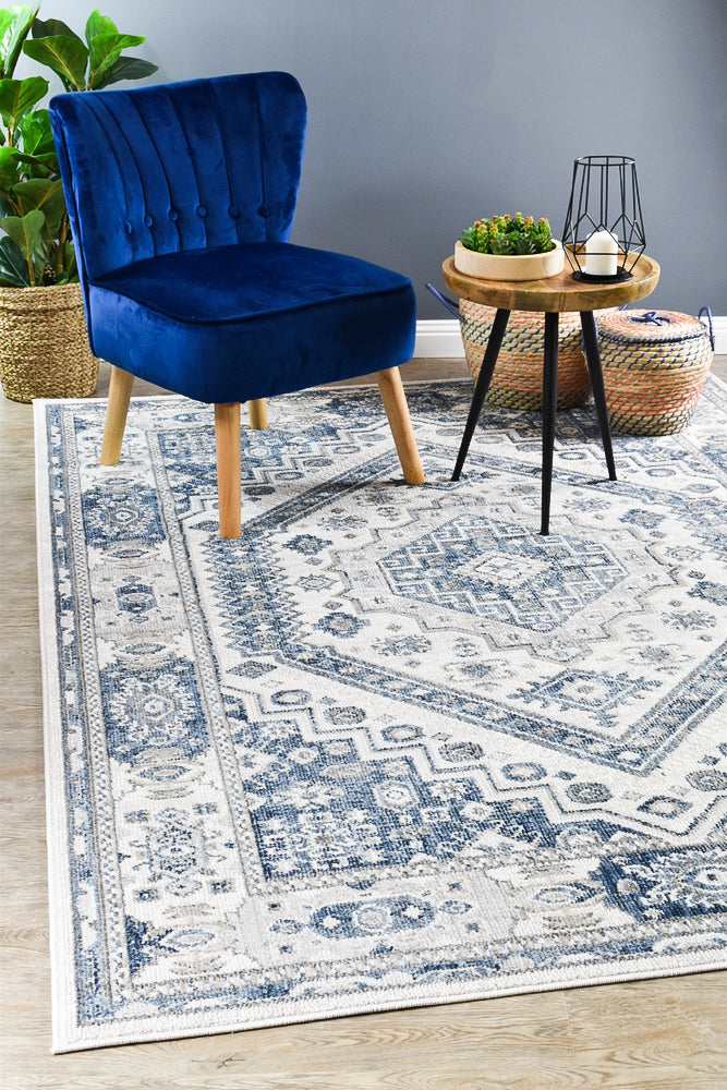 Marakesh Cream Blue Rug A161A
