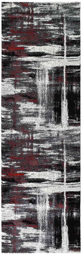 Millard 347 Light Grey Red Runner