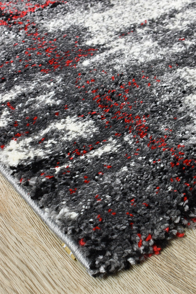 Millard 347 Light Grey Red Runner