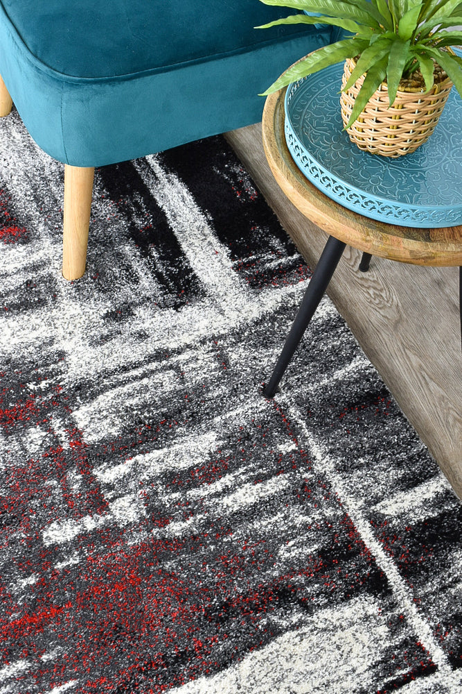 Millard 347 Light Grey Red Runner