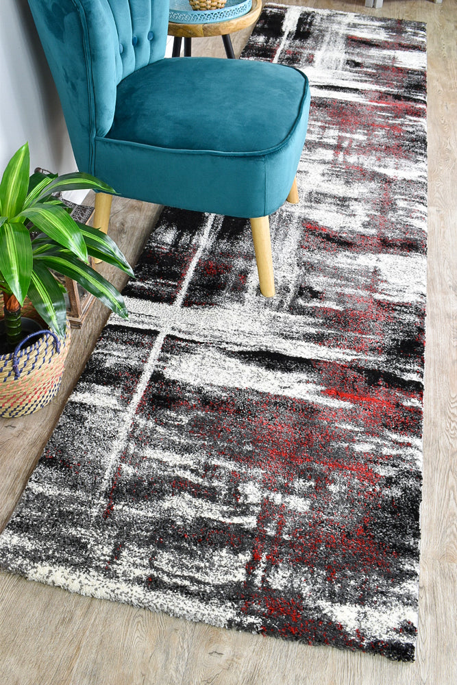 Millard 347 Light Grey Red Runner